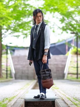 「EDIFICE（エディフィス）のアイテム」を使った、shogo🎩さん（メンズ・167cm）の春コーディネート