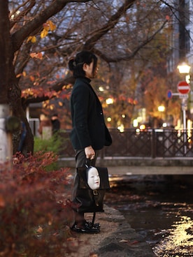 「アイテム（ローファー）」を使った、shogo🎩さん（メンズ・167cm・30代）の冬コーディネート