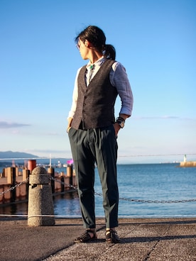 「アイテム（セットアップ）」を使った、shogo🎩さん（メンズ・167cm）の夏コーディネート