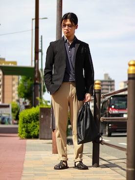 「ikka（イッカ）のアイテム」を使った、shogo🎩さん（メンズ・167cm）の夏コーディネート