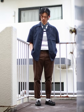 「オープンカラーシャツ」｜shogo🎩さん（メンズ・167cm）の春コーディネート