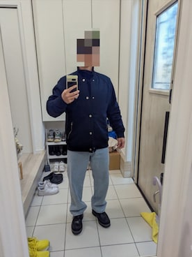 「アイテム（スタジャン）」を使った、けむさん（メンズ・165cm）の冬コーディネート