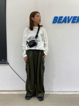 「アイテム（PC・スマホグッズ/家電）」を使った、もぎさん（レディース・153cm）の秋コーディネート