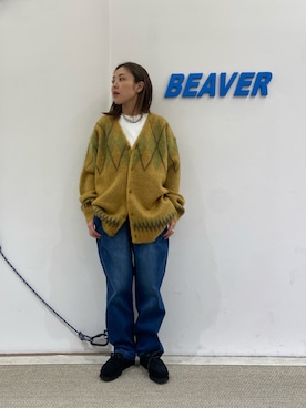 「アイテム（モカシン/デッキシューズ）」を使った、もぎさん（レディース・153cm）の秋コーディネート