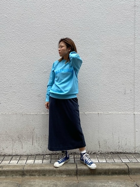 「MANASTASH（マナスタッシュ）のアイテム（スカート）」を使った、もぎさん（レディース・153cm）の春コーディネート