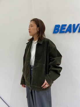 「アイテム（カバーオール）」を使った、もぎさん（レディース・153cm）の秋コーディネート