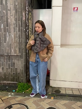 「TAION（タイオン）のアイテム（ファッション雑貨）」を使った、もぎさん（レディース・153cm）の冬コーディネート