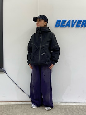 「アイテム（マウンテンパーカー）」を使った、もぎさん（レディース・153cm）の秋コーディネート