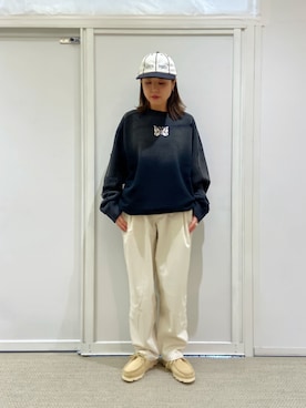 「アイテム（モカシン/デッキシューズ）」を使った、もぎさん（レディース・153cm）の夏コーディネート