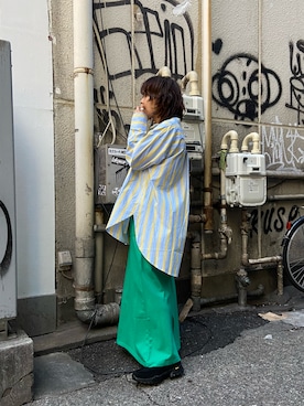 「MANASTASH（マナスタッシュ）のアイテム（スカート）」を使った、もぎさん（レディース・153cm）の冬コーディネート