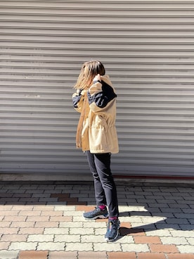 「WILD THINGS（ワイルドシングス）のアイテム（ブルゾン）」を使った、もぎさん（レディース・153cm）の冬コーディネート