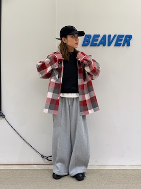 「アイテム（スリッポン）」を使った、もぎさん（レディース・153cm）の冬コーディネート