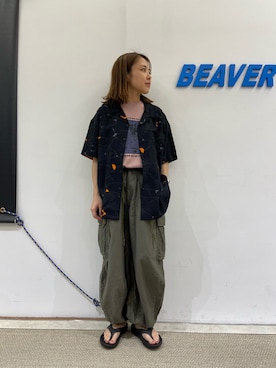 「MANASTASH（マナスタッシュ）のアイテム」を使った、もぎさん（レディース・153cm）の夏コーディネート