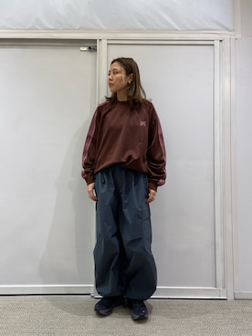 「アイテム（カーゴパンツ）」を使った、もぎさん（レディース・153cm）の秋コーディネート