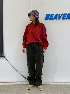 「アイテム（モカシン/デッキシューズ）」を使った、もぎさん（レディース・153cm）の夏コーディネート
