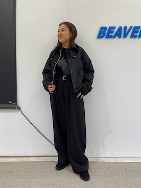「BEAVER（ビーバー）のアイテム」を使った、もぎさん（レディース・153cm）の秋コーディネート
