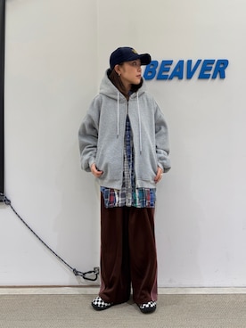 「アイテム（サンダル）」を使った、もぎさん（レディース・153cm）の秋コーディネート