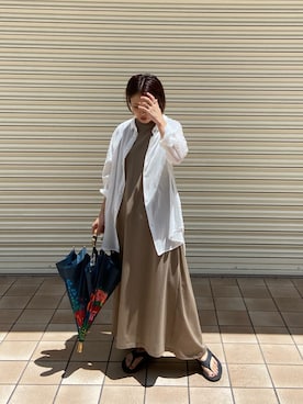 「MANASTASH（マナスタッシュ）のアイテム（ワンピース/ドレス）」を使った、もぎさん（レディース・153cm）の夏コーディネート