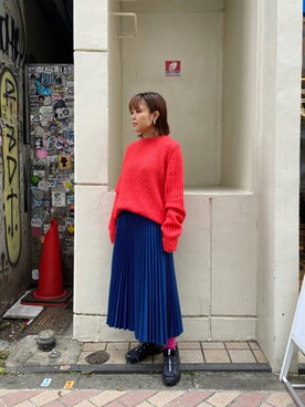 「rasox（ラソックス）のアイテム（レッグウェア）」を使った、もぎさん（レディース・153cm）の秋コーディネート