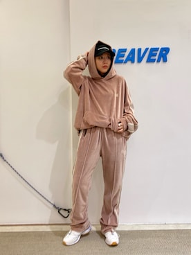 「and wander（アンドワンダー）のアイテム」を使った、もぎさん（レディース・153cm）の春コーディネート