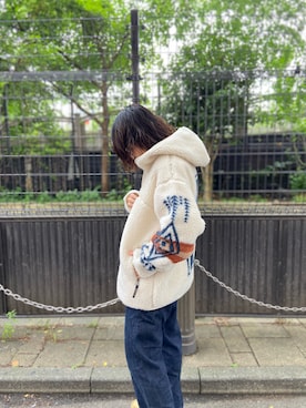 「PENDLETON（ペンドルトン）のアイテム（ジャケット/アウター）」を使った、もぎさん（レディース・153cm）の秋コーディネート