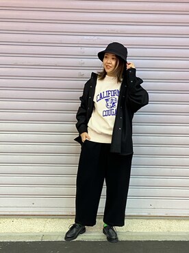 「Paraboot（パラブーツ）のアイテム」を使った、もぎさん（レディース・153cm）の冬コーディネート
