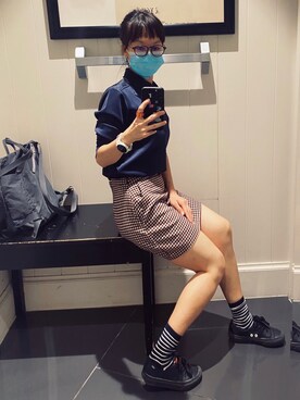 「Abercrombie&Fitch（アバークロンビーアンドフィッチ）のアイテム（スカート）」を使った、niuさん（レディース・159cm）の秋コーディネート