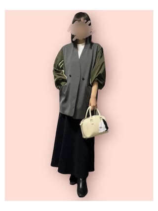 ジャケット・アウター Amere DOCKING SLEEVE BLOUSON Ameri（アメリ）の「DOCKING SLEEVE BLOUSON（ブルゾン）」 - WEAR