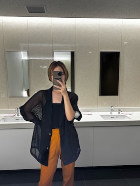 「アイテム（チューブトップ）」を使った、KOTAさん（レディース・162cm）の秋コーディネート
