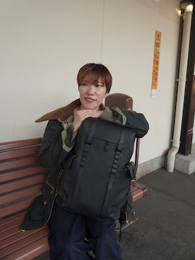 「アイテム（バックパック/リュック）」を使った、KOTAさん（レディース・162cm）の冬コーディネート