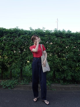 「havaianas（ハワイアナス）のアイテム」を使った、KOTAさん（レディース・162cm）の秋コーディネート