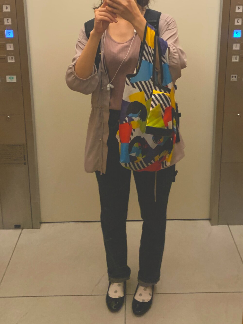 「夏、カジュアルコーデ、淡色コーデ、低身長、ootd、お洒落さんとつながりたい」｜「GUのアイテム（バレエシューズ、ブラック系）」を使った、はるなんさん（レディース・155cm）の夏コーディネートの1枚目の写真