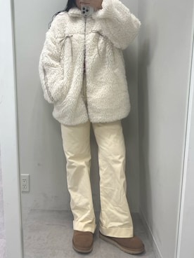 「one after another NICE CLAUP（ワンアフターアナザーナイスクラップ）のアイテム（ブルゾン）」を使った、トリウミユカ(骨格ストレート/イエベ秋)さん（レディース・166cm）の冬コーディネート