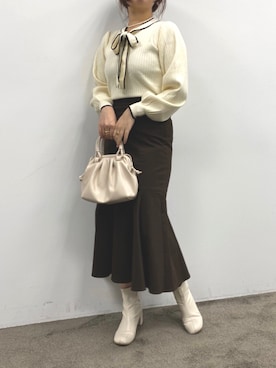 トリウミユカ(骨格ストレート/イエベ秋)さん（レディース・166cm）の冬コーディネート