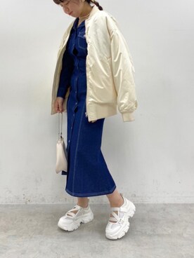 「NUN（エヌユーエヌ）のアイテム」を使った、トリウミユカ(骨格ストレート/イエベ秋)さん（レディース・166cm）の冬コーディネート