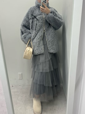 「one after another NICE CLAUP（ワンアフターアナザーナイスクラップ）のアイテム（ブルゾン）」を使った、トリウミユカ(骨格ストレート/イエベ秋)さん（レディース・166cm）の冬コーディネート