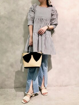 トリウミユカ(骨格ストレート/イエベ秋)さん（レディース・166cm）の春コーディネート