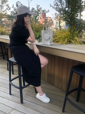 「NUN（エヌユーエヌ）のアイテム」を使った、トリウミユカ(骨格ストレート/イエベ秋)さん（レディース・166cm）の夏コーディネート