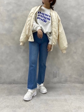 「NUN（エヌユーエヌ）のアイテム」を使った、トリウミユカ(骨格ストレート/イエベ秋)さん（レディース・166cm）の冬コーディネート