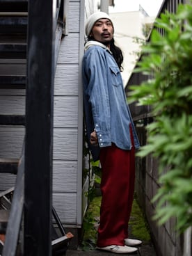 「チャイハネ（チャイハネ）のアイテム」を使った、&GOMAさん（メンズ・171cm）の春コーディネート