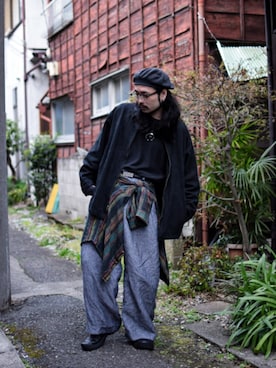 「KEEN（キーン）のアイテム」を使った、&GOMAさん（メンズ・171cm）の春コーディネート