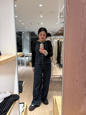 「アイテム（セットアップ）」を使った、たけえみさん（レディース・165cm）の春コーディネート