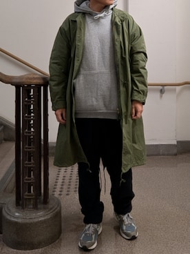 「アイテム（パーカー）」を使った、ひろやすさん（メンズ・170cm）の冬コーディネート