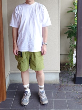 「アイテム（スニーカー）」を使った、ひろやすさん（メンズ・170cm・40代）の夏コーディネート