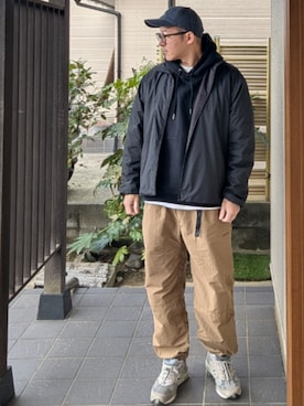 「アイテム（ブルゾン）」を使った、ひろやすさん（メンズ・170cm・40代）の冬コーディネート