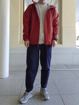 「coen」｜「アイテム（ナイロンジャケット）」を使った、ひろやすさん（メンズ・170cm）の秋コーディネート