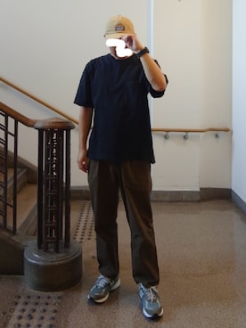 「nowm（ノウム）のアイテム（パンツ）」を使った、ひろやすさん（メンズ・170cm）の夏コーディネート