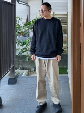 「MOSCOT（モスコット）のアイテム」を使った、ひろやすさん（メンズ・170cm）の秋コーディネート