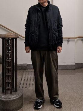 「アイテム（ダウンベスト）」を使った、ひろやすさん（メンズ・170cm・40代）の秋コーディネート