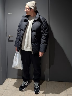 「MOSCOT（モスコット）のアイテム」を使った、ひろやすさん（メンズ・170cm）の冬コーディネート